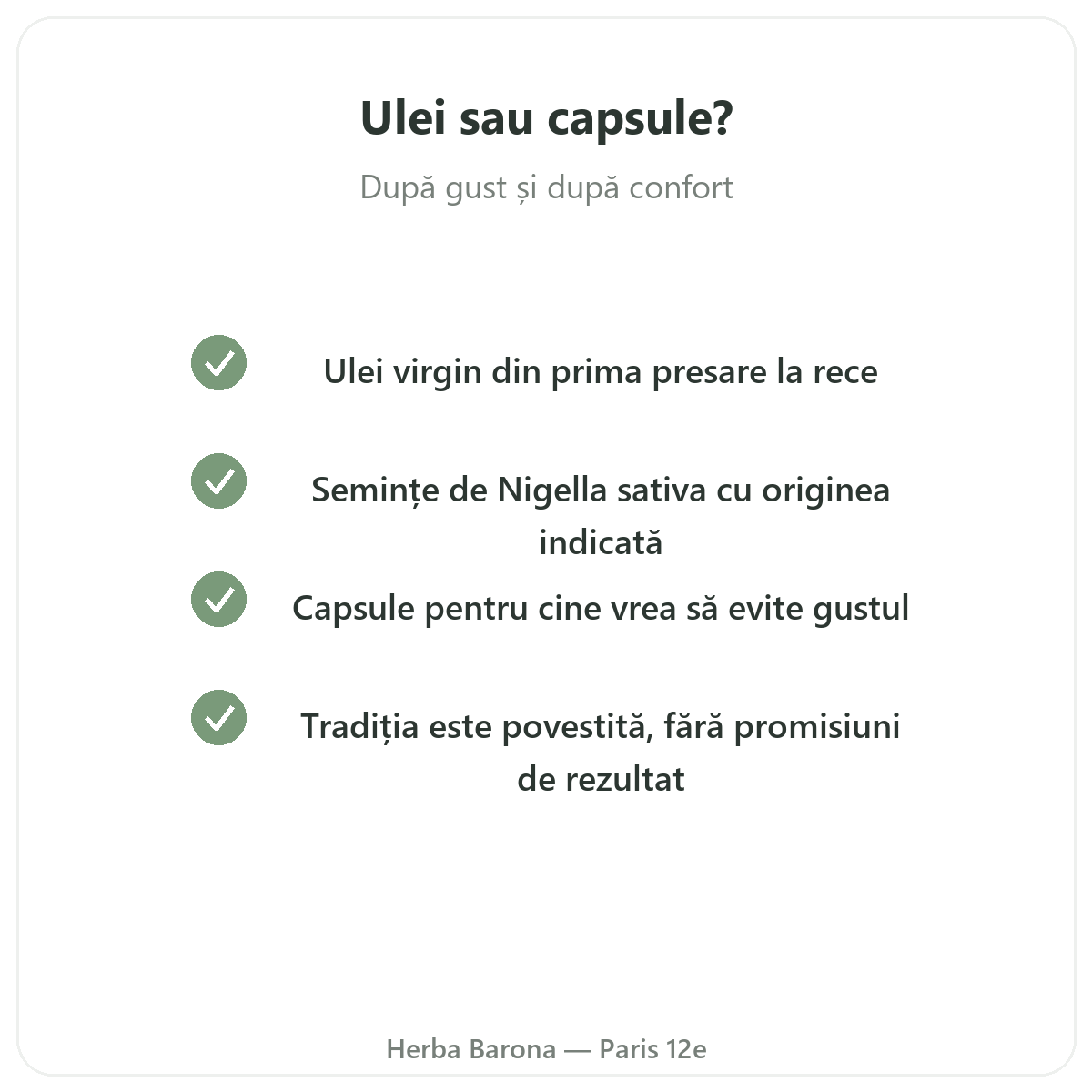 Negrilică Paris Paris - angajamente de calitate la Herba Barona Paris, arondismentul 12