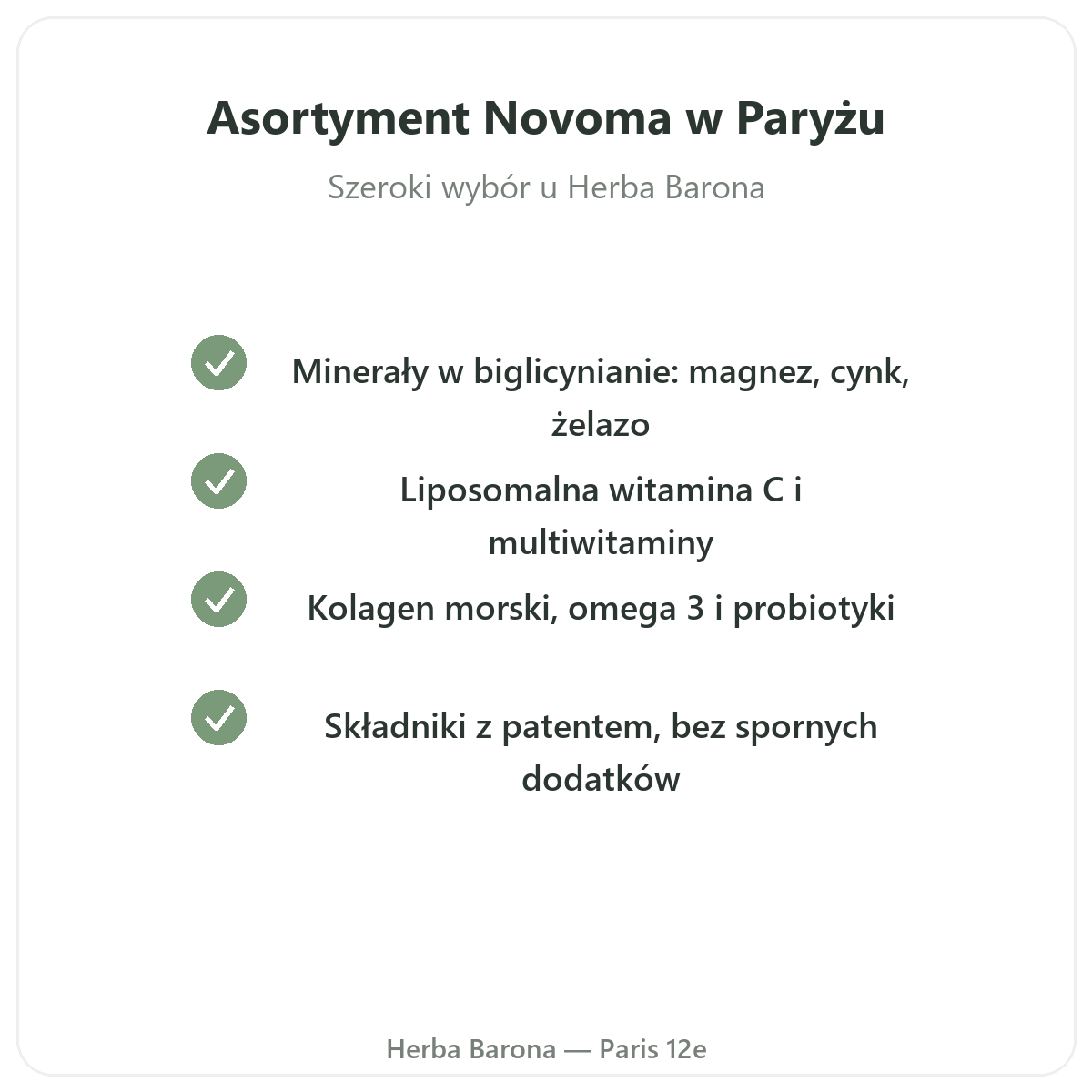 La gamme Novoma à Paris - magnésium collagène vitamine C chez Herba Barona Paris 12e