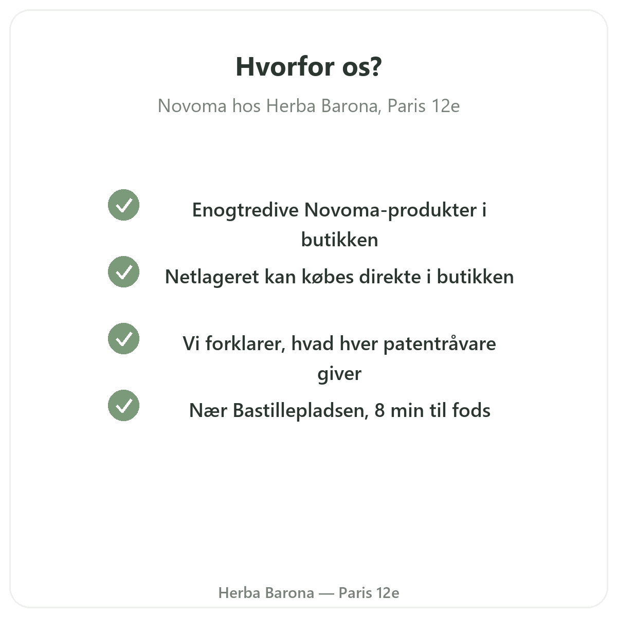 Hvorfor købe Novoma i Paris hos Herba Barona Paris 12