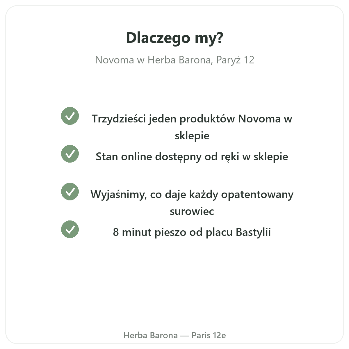 Pourquoi acheter Novoma a Paris chez Herba Barona Paris 12e