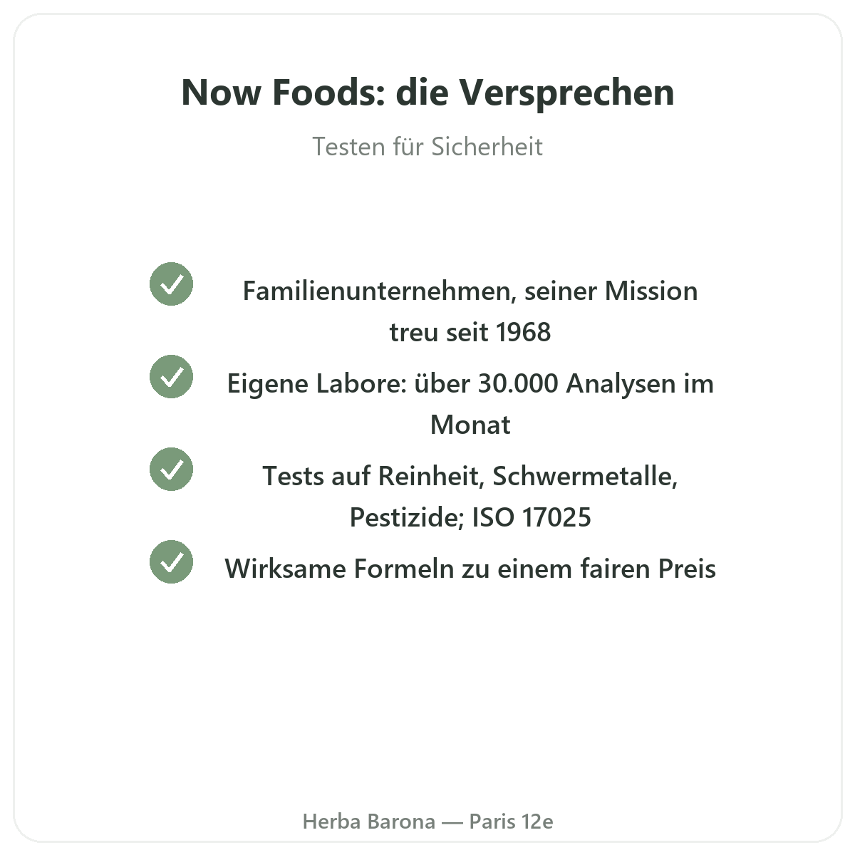 Now Foods Paris – Qualitätsversprechen und patentierte Rohstoffe bei Herba Barona