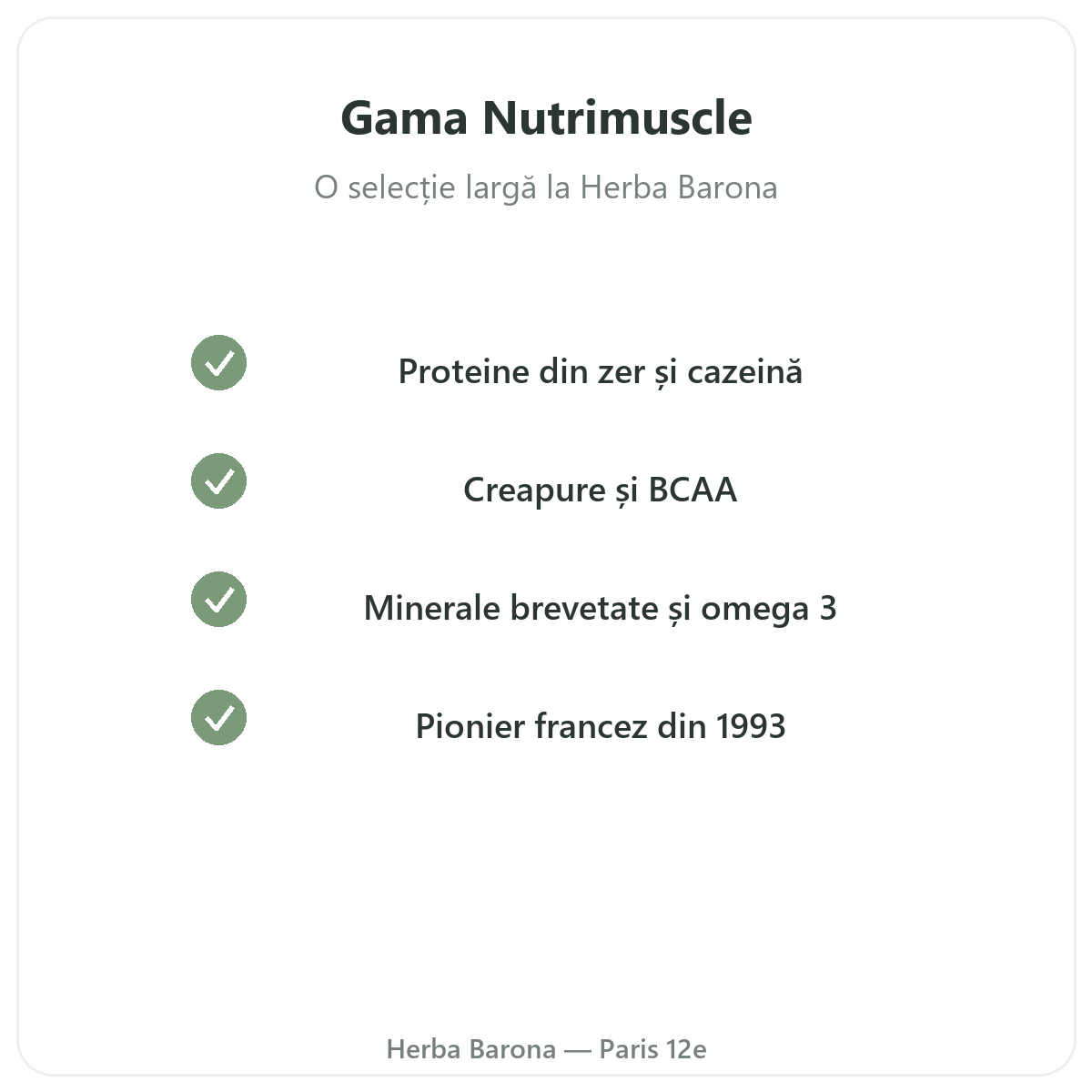 Gama Nutrimuscle la Paris la Herba Barona Paris, arondismentul 12