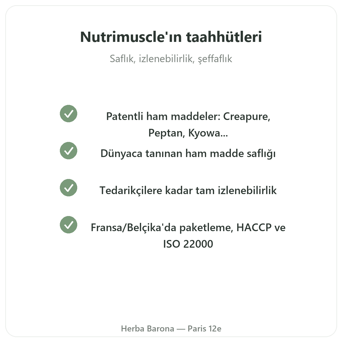 Nutrimuscle Paris - Herba Barona’da kalite taahhütleri ve patentli hammaddeler