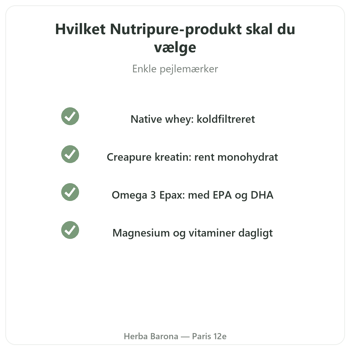 Nutripure i Paris - saadan vaelger du - Herba Barona Paris 12e