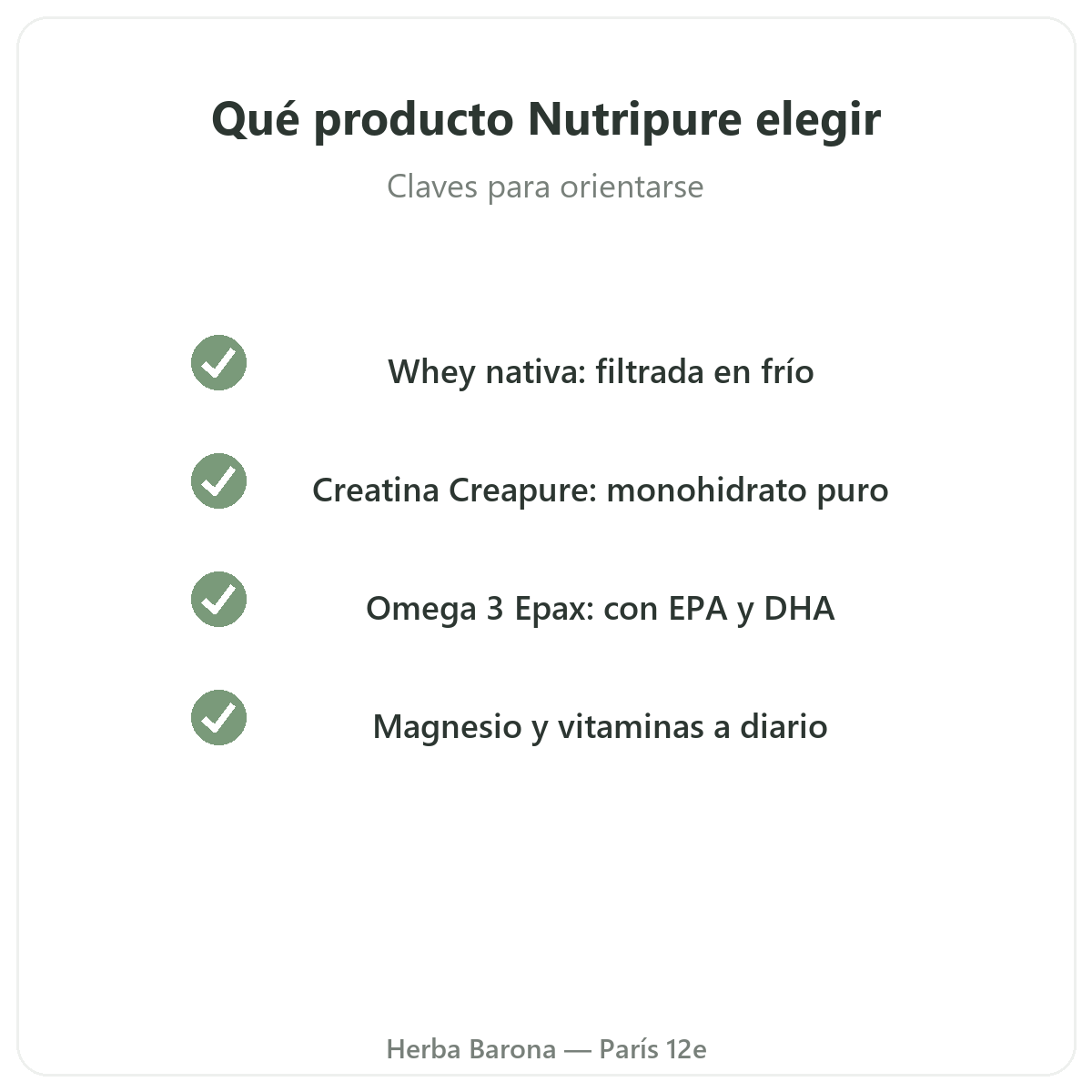 Nutripure en Paris - como elegir - Herba Barona Paris 12e