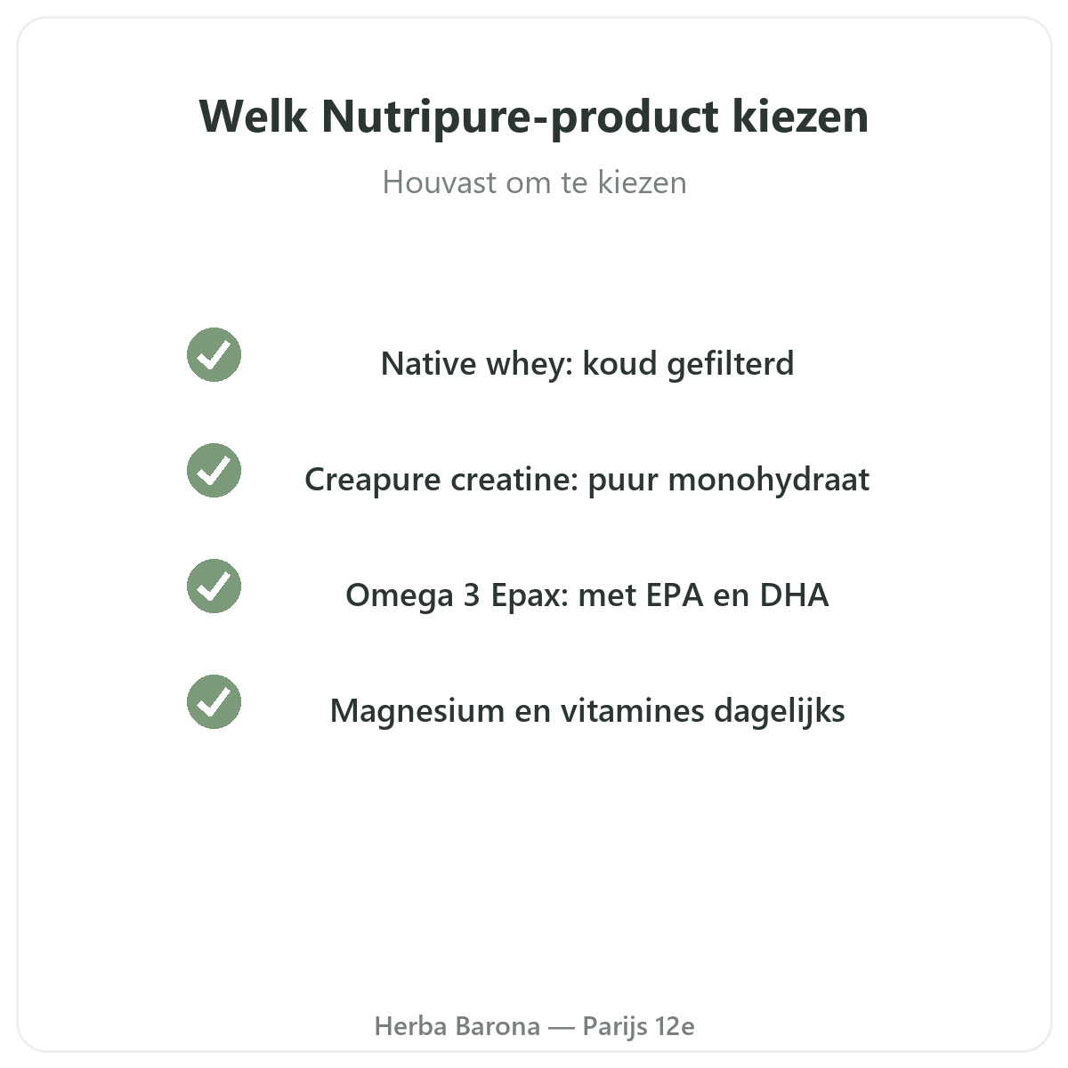Nutripure in Parijs - hoe kiezen - Herba Barona Paris 12e