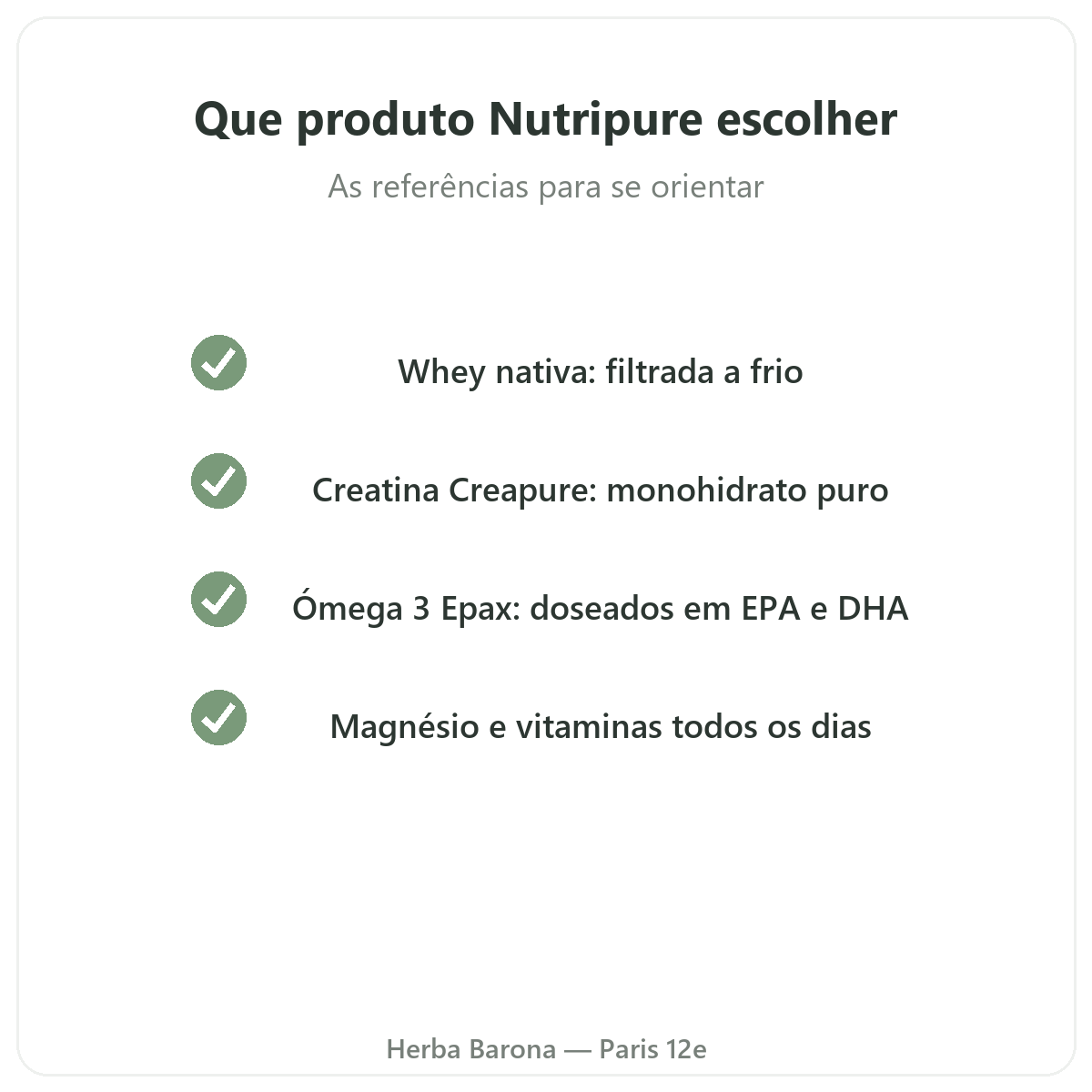 Nutripure em Paris - como escolher - Herba Barona Paris 12e