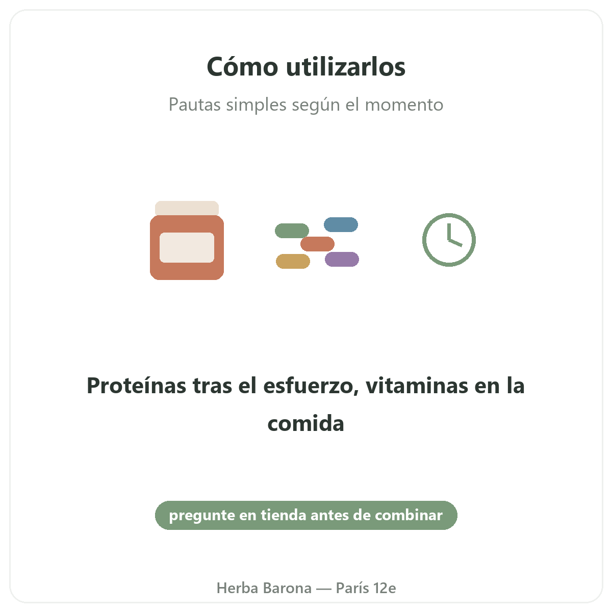 Nutripure en Paris - como usarlos - Herba Barona Paris 12e