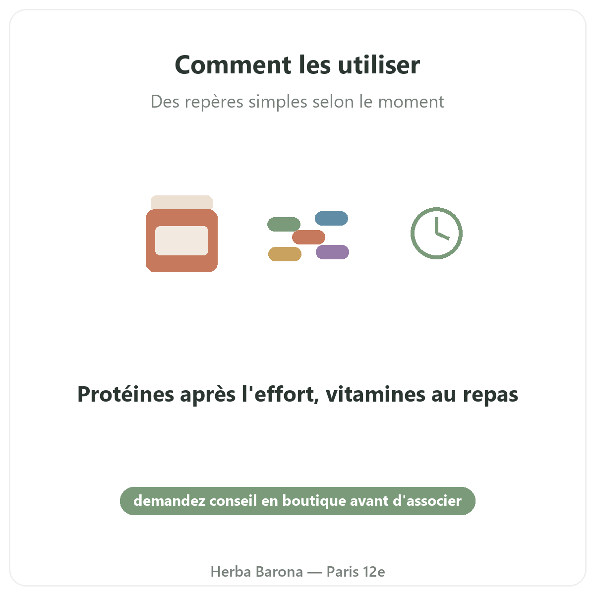 Comment utiliser les produits Nutripure - reperes de prise Paris Herba Barona