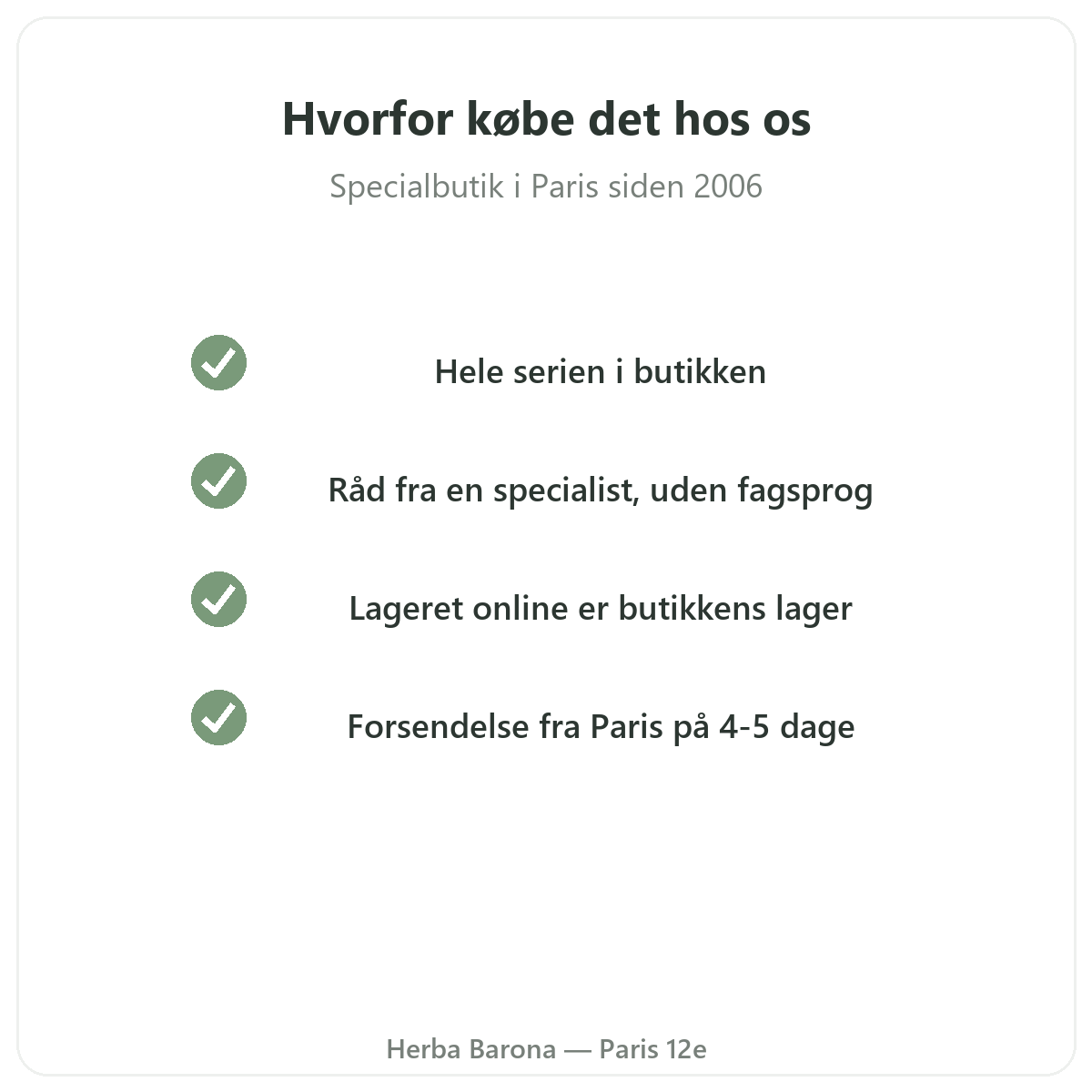 Nutripure i Paris - derfor hos os - Herba Barona Paris 12e