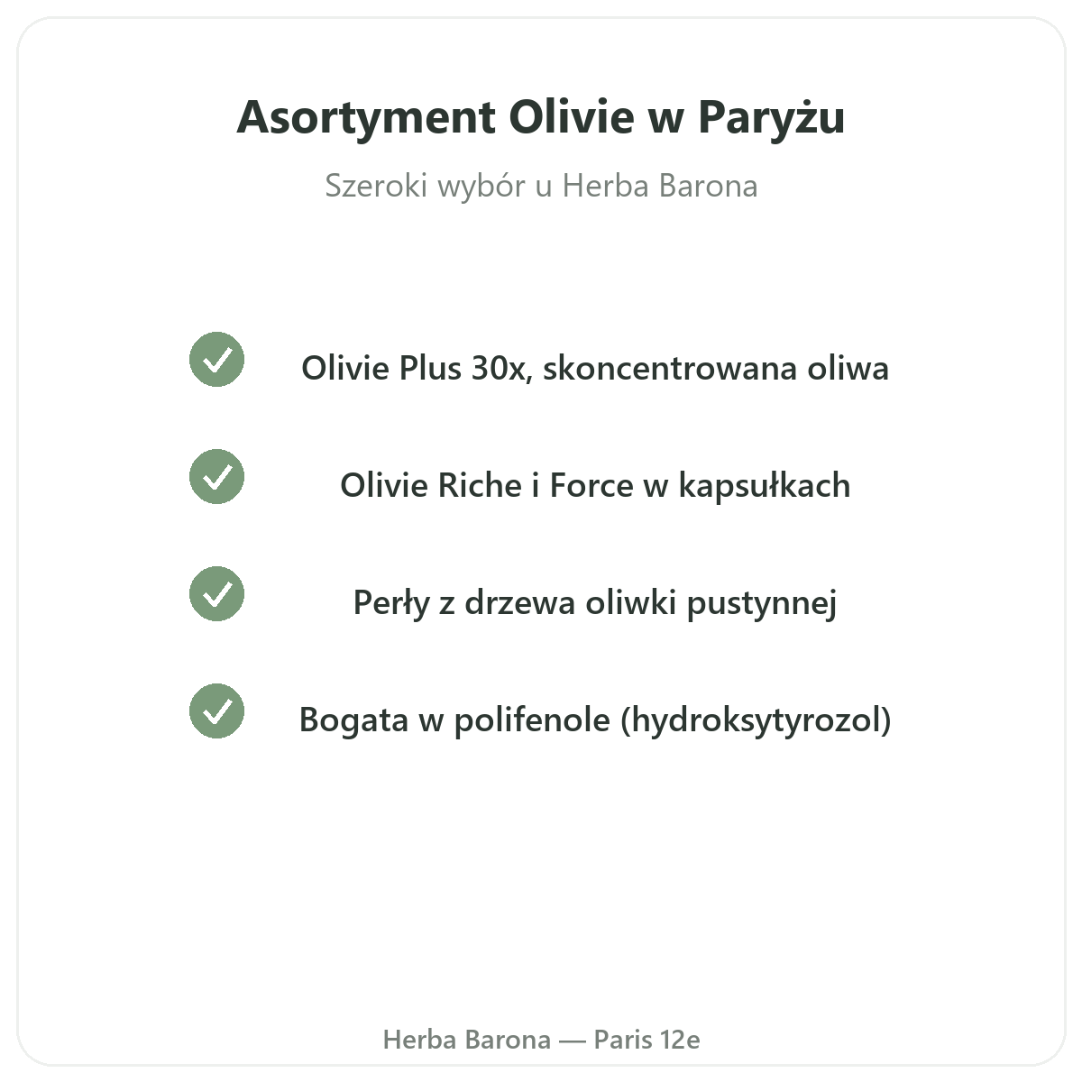 Cała gama Olivie Pharma dostępna z wysyłką do Polski - Herba Barona