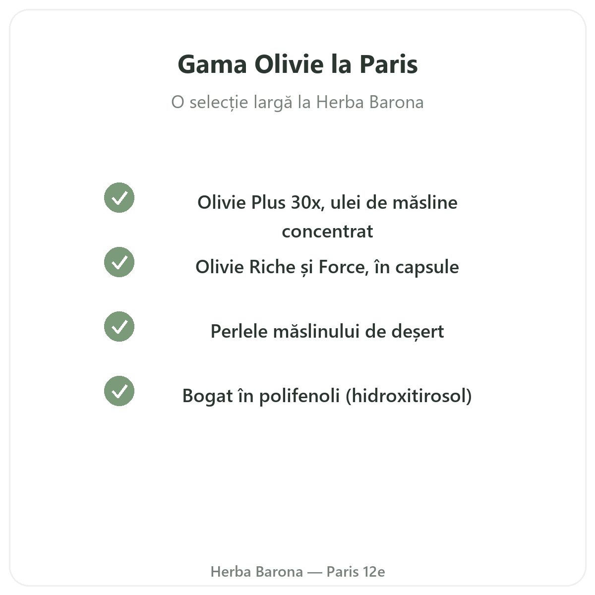 Gama Olivie la Paris la Herba Barona Paris, arondismentul 12