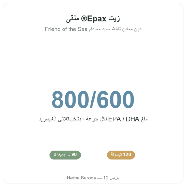 أوميغا-3 Novoma 120 كبسولة الفوائد والمعطيات الرئيسية Paris Herba Barona