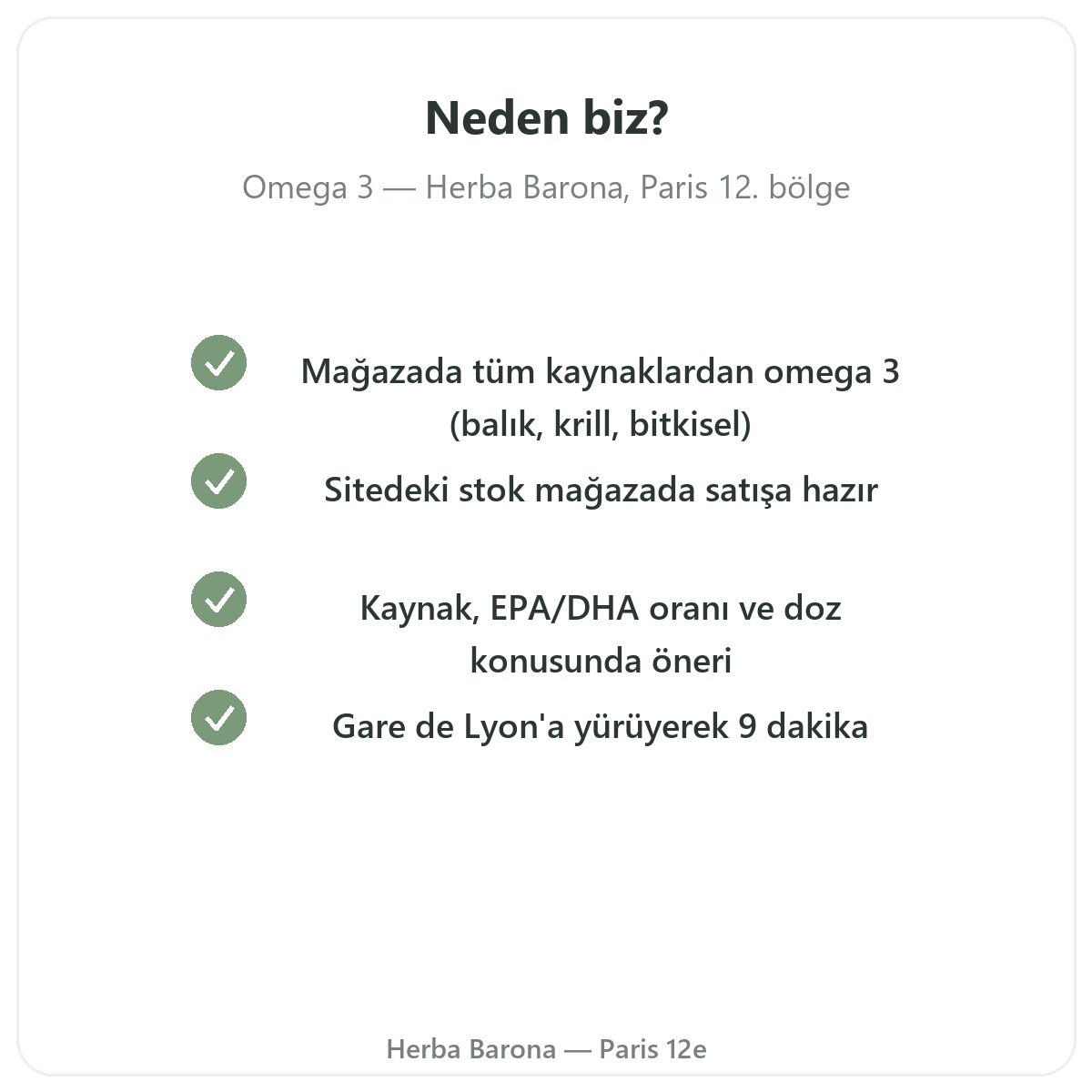 Paris’te Omega 3 neden Herba Barona’dan alınmalı, Paris 12. bölge