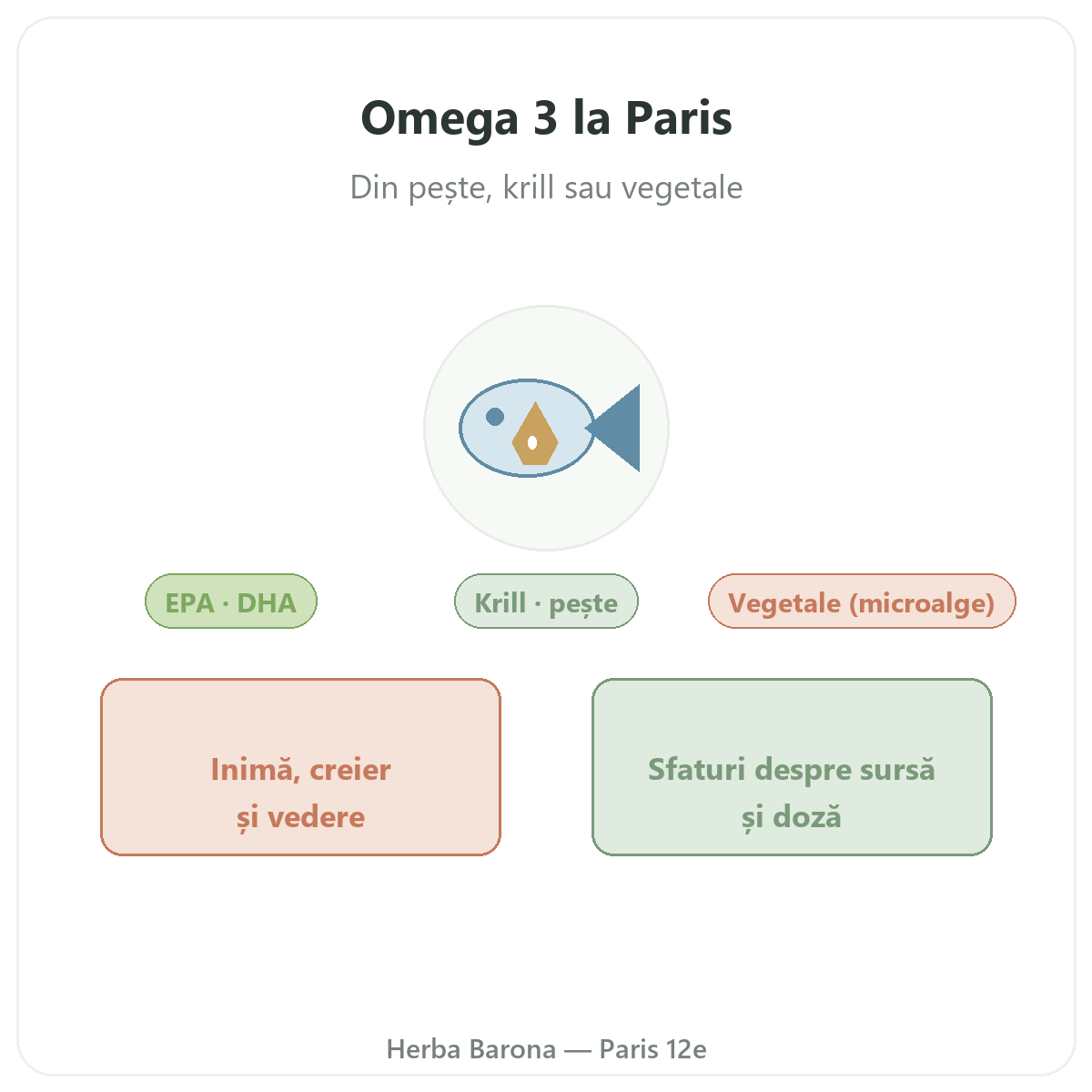 Omega 3 EPA DHA Paris - prezentarea gamei la Herba Barona Paris, arondismentul 12
