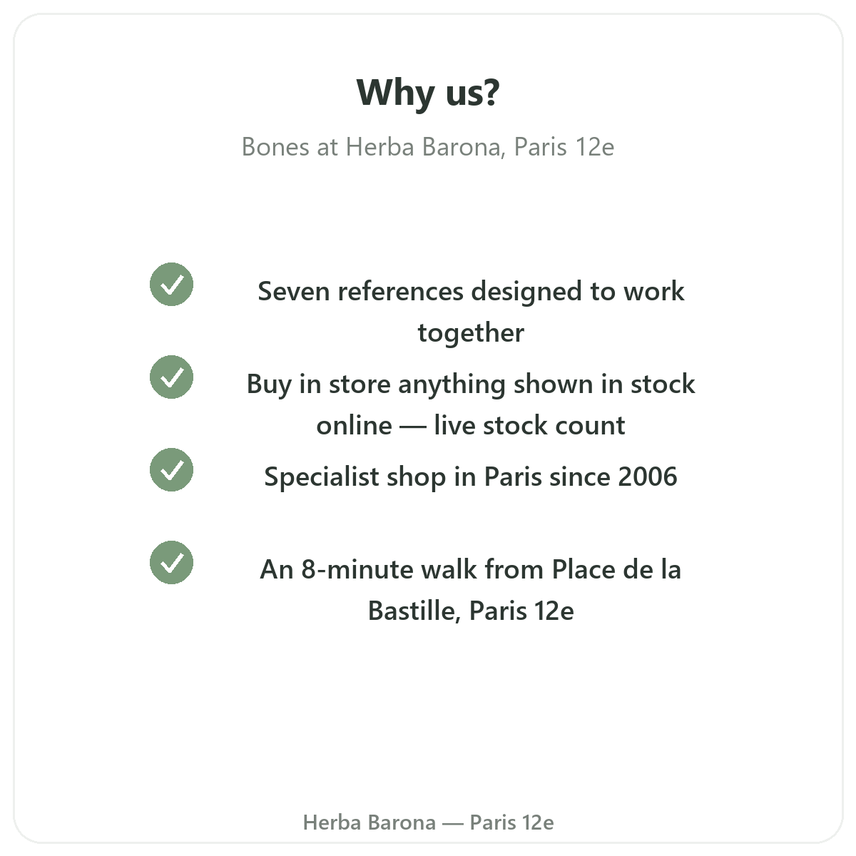Why buy bone supplements in Paris at Herba Barona Paris 12e