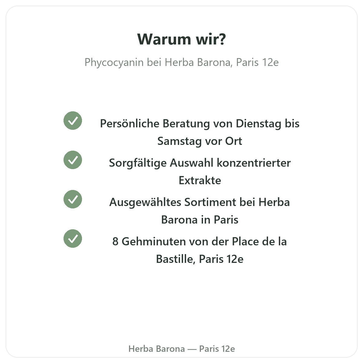 Warum Phycocyanine Paris in Paris bei Herba Barona kaufen Paris 12e