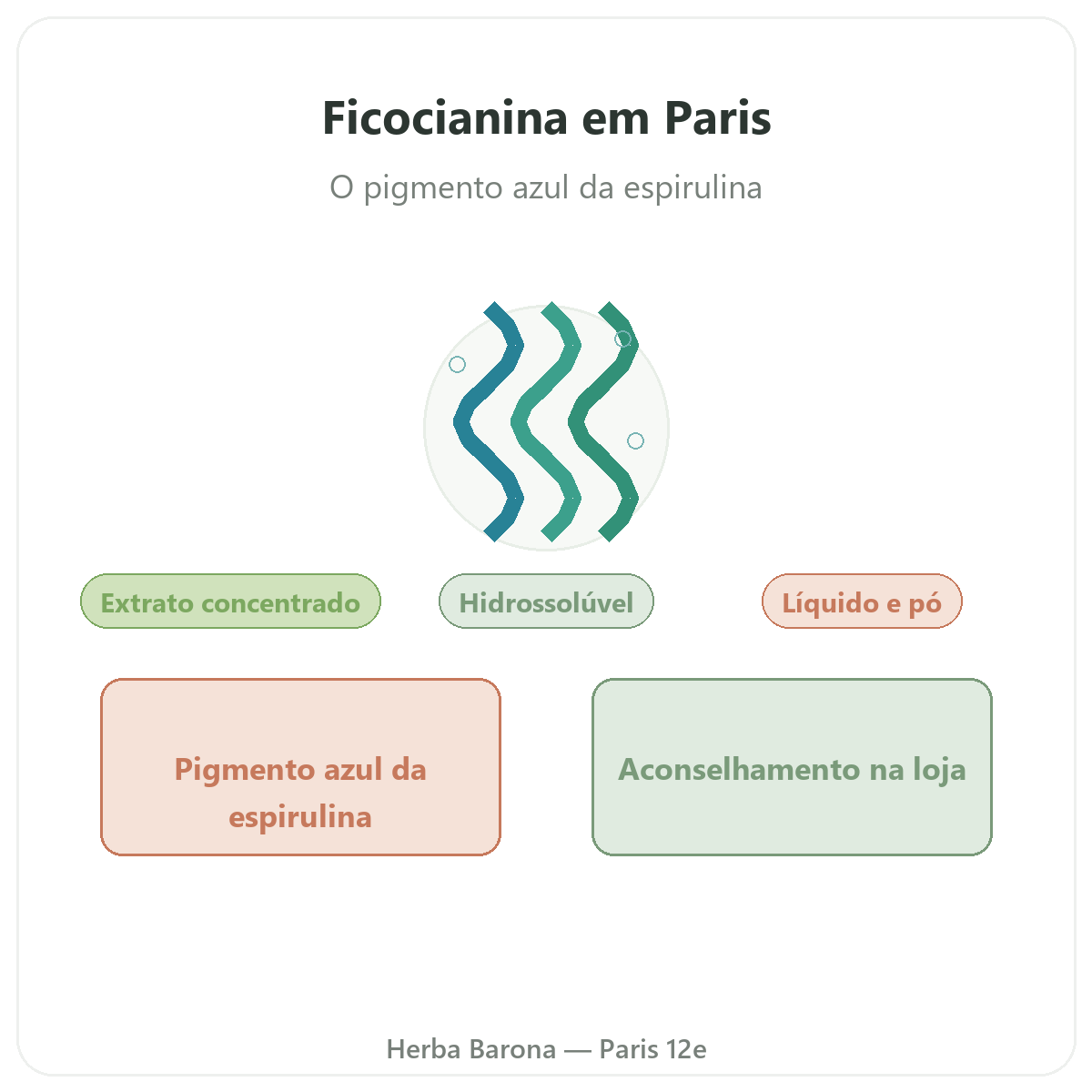 Ficocianina em Paris - apresentação da marca na Herba Barona, Paris 12e