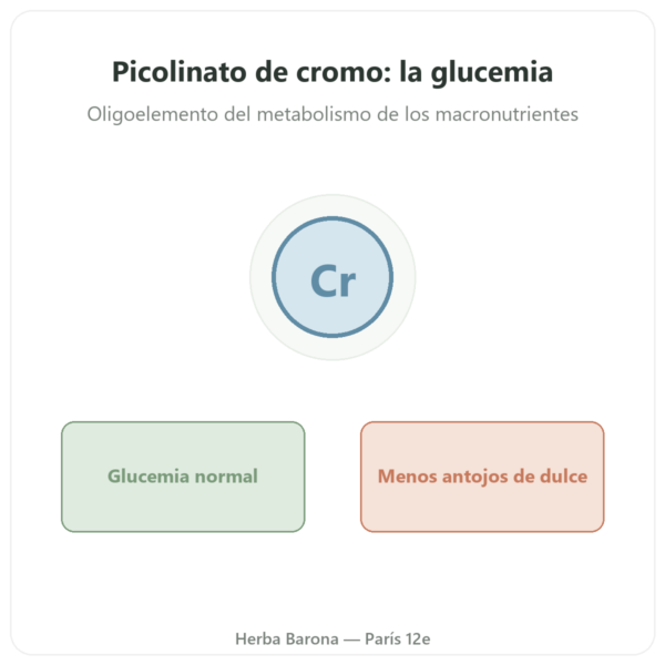 Picolinato de Cromo 200µg Novoma – 120 cápsulas presentación Paris Herba Barona