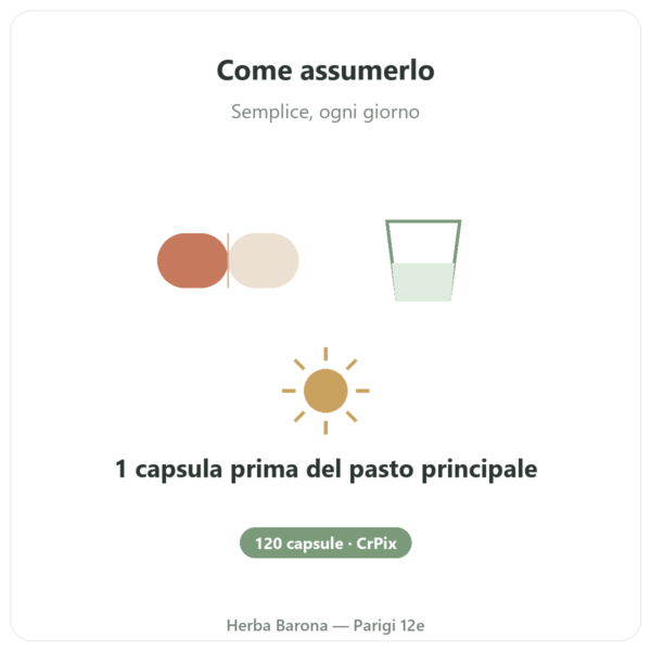 Picolinato di Cromo 200µg Novoma 120 capsule qualità Paris Herba Barona