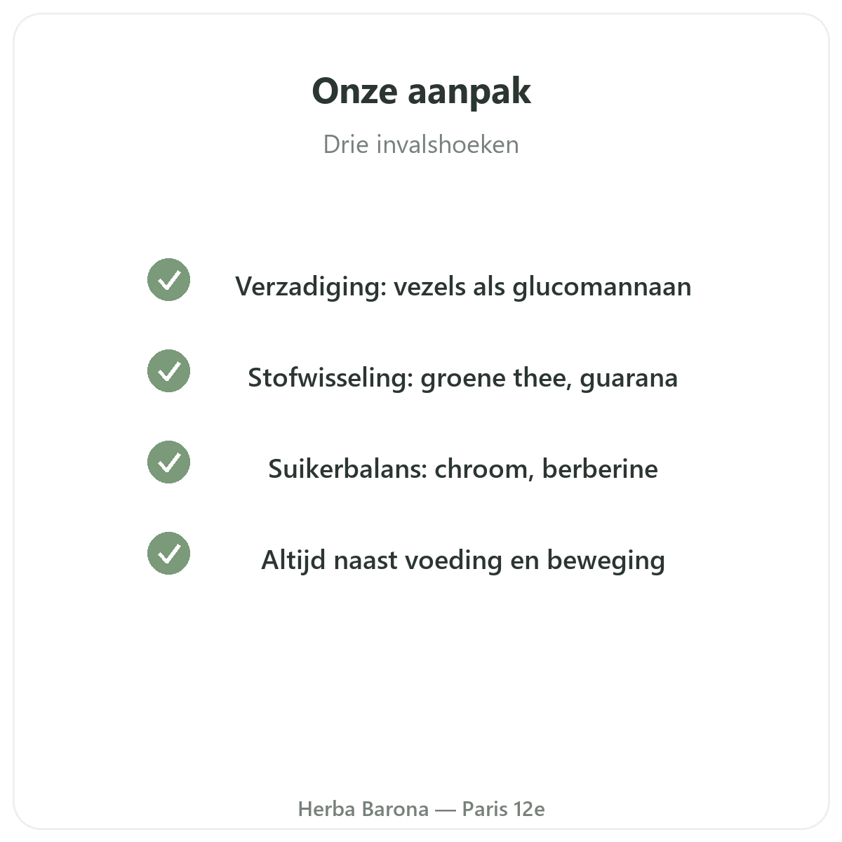 Controle du poids Paris Paris - engagements qualite chez Herba Barona Paris 12e