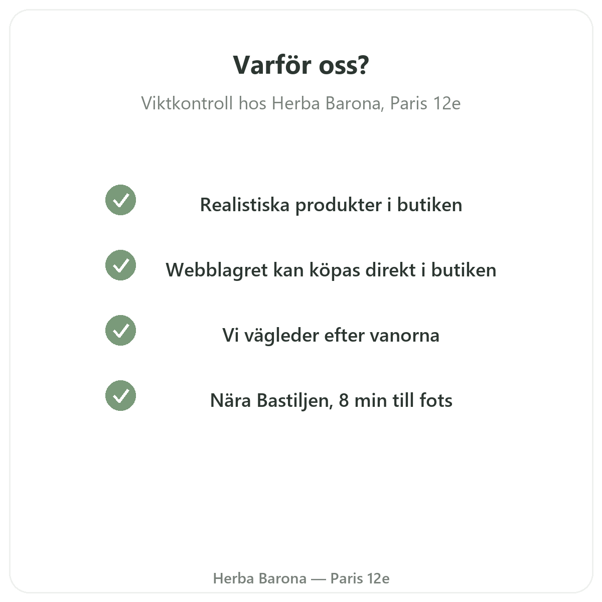 Varför köpa viktkontrollprodukter i Paris hos Herba Barona Paris 12e