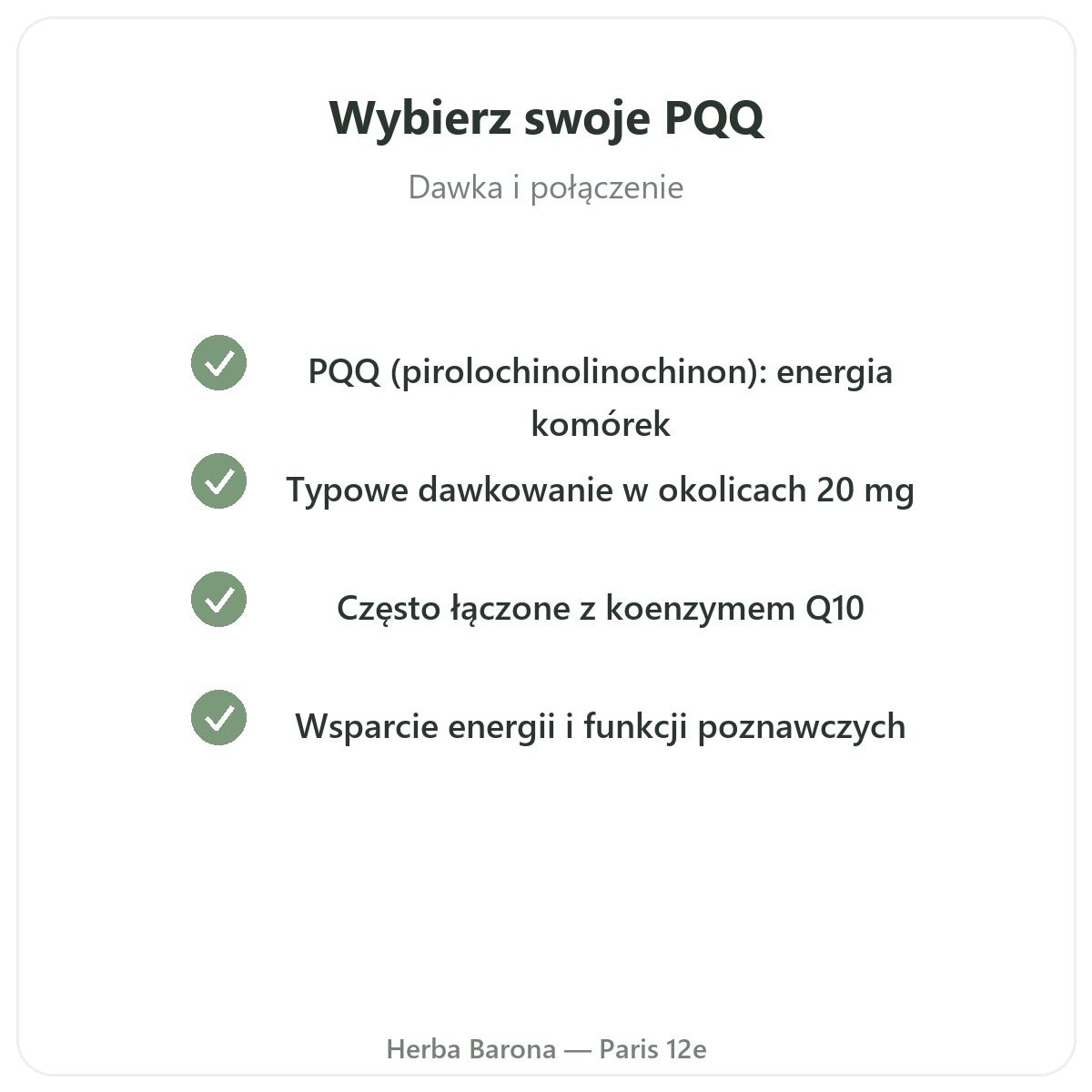PQQ – gwarancja jakości dla klientów z Polski, Herba Barona