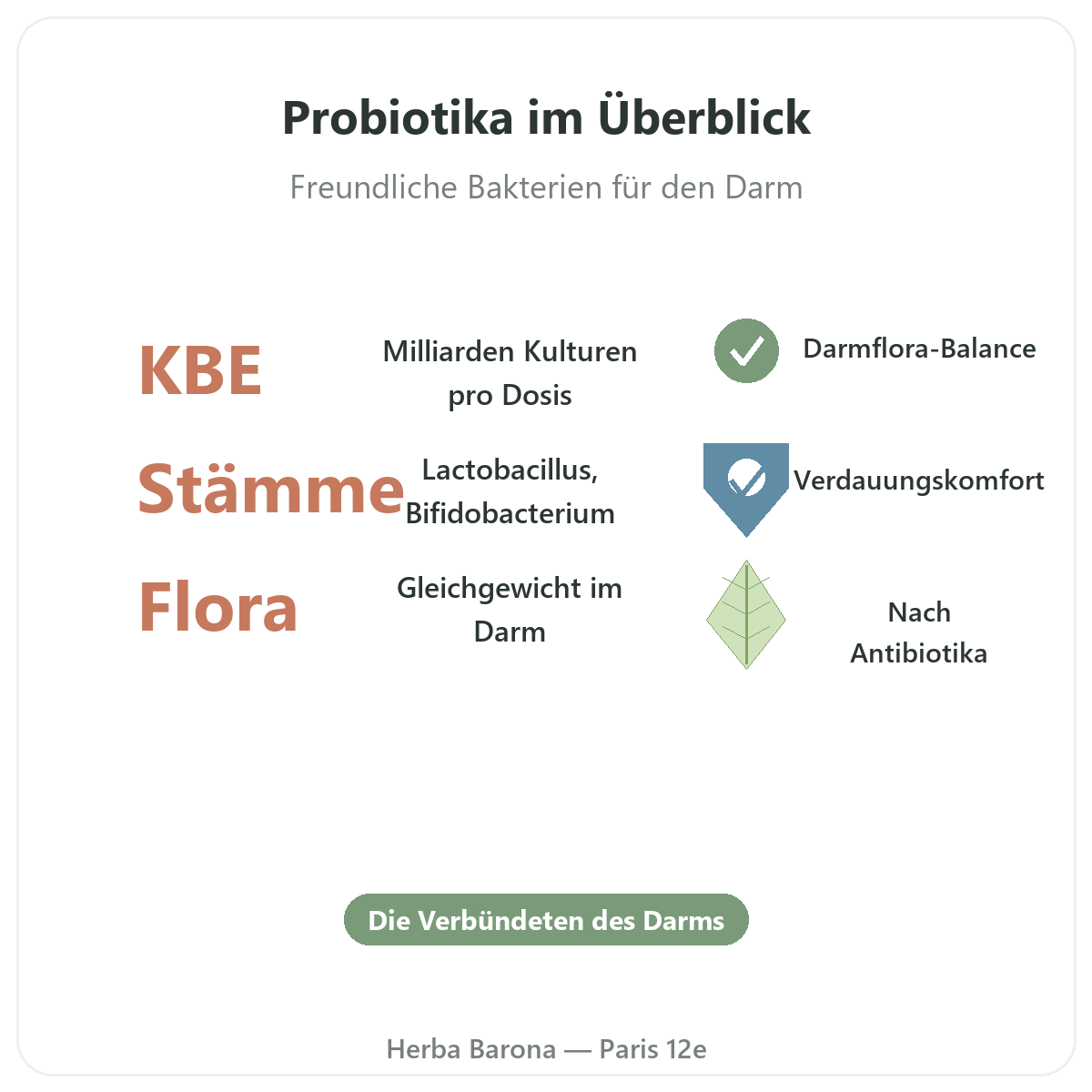 Probiotika Paris in Kürze - Kennzahlen bei Herba Barona Paris 12e