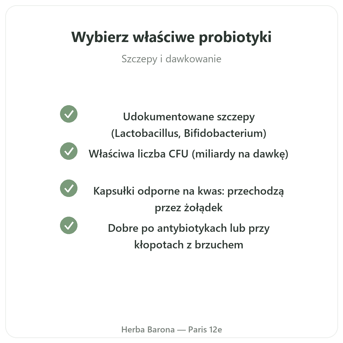 Probiotyki - zaangażowanie jakościowe Herba Barona
