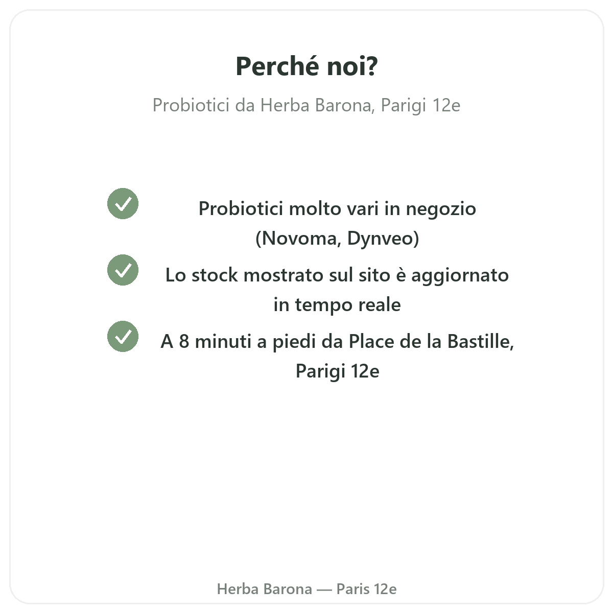 Perché acquistare Probiotici a Parigi da Herba Barona Parigi 12e