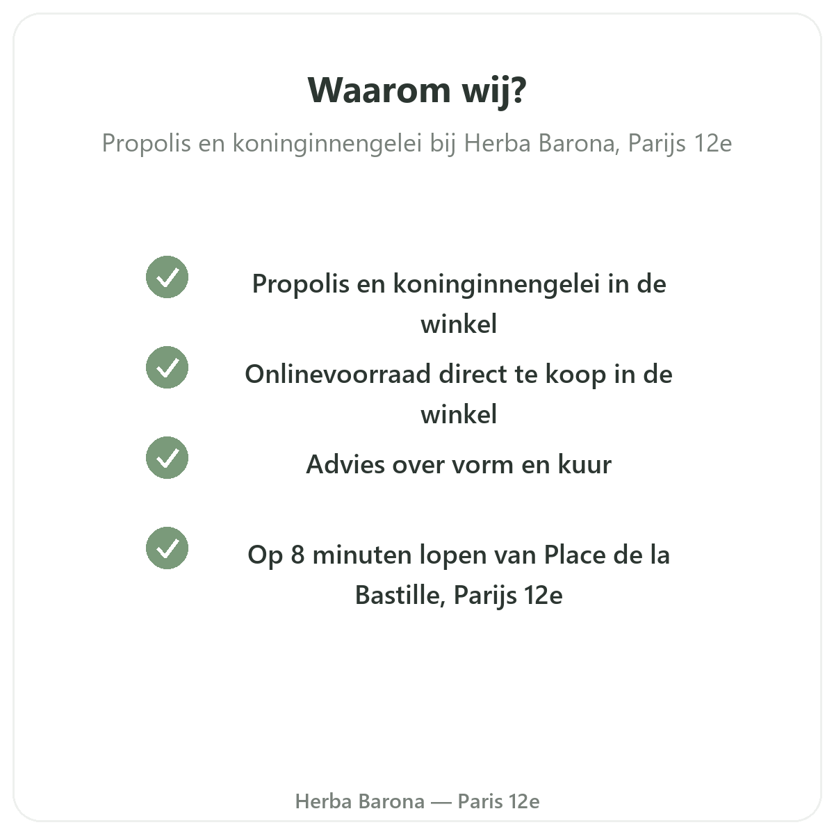 Waarom Propolis en koninginnengelei kopen in Parijs bij Herba Barona Parijs 12e