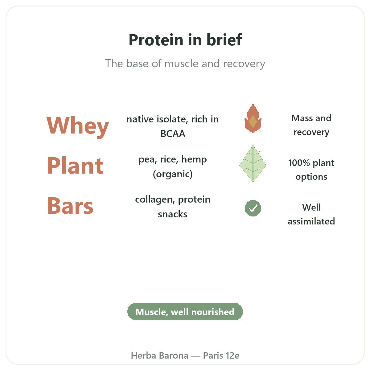 Whey and plant protein in Paris at a glance - key figures at Herba Barona Paris 12th