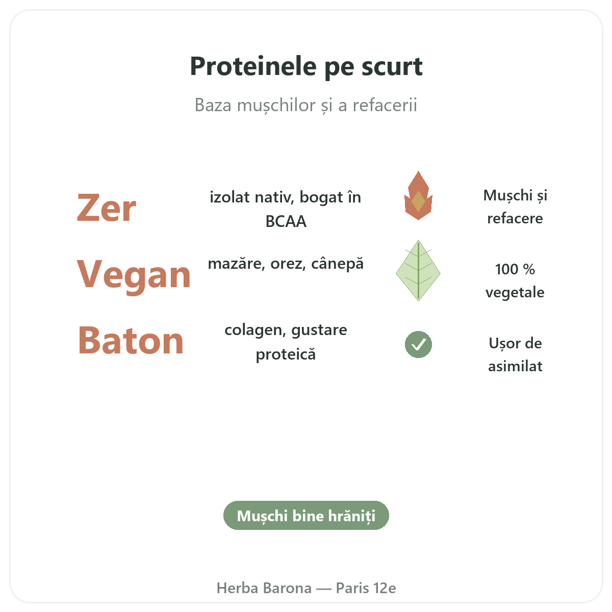 Proteine whey vegetale Paris pe scurt — cifre cheie la Herba Barona Paris 12e