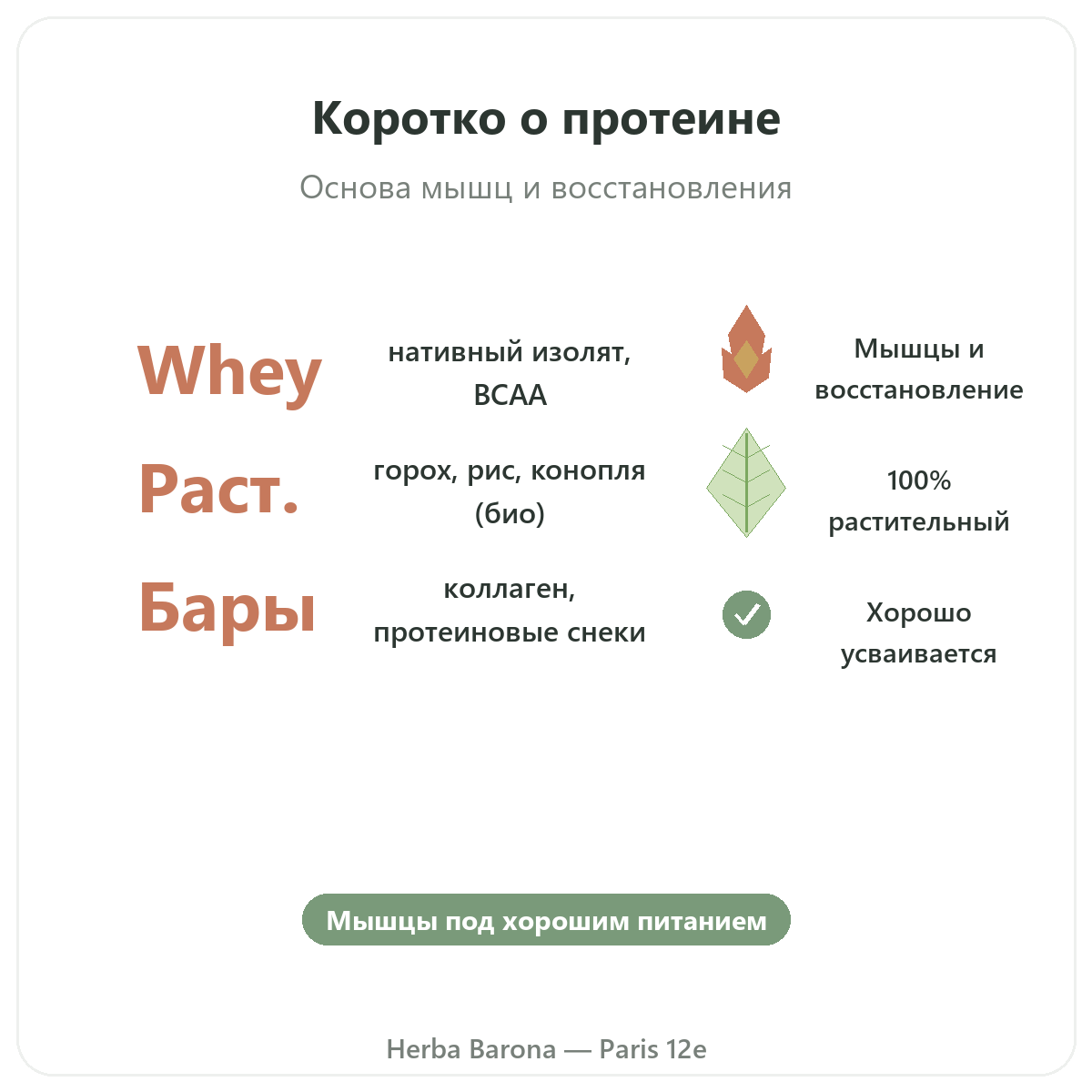 Белки whey растительные Париж вкратце — ключевые цифры в Herba Barona, Париж, 12-й округ