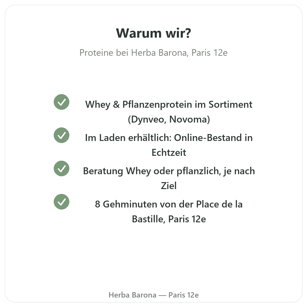 Warum Proteine Whey pflanzlich Paris bei Herba Barona kaufen Paris 12e