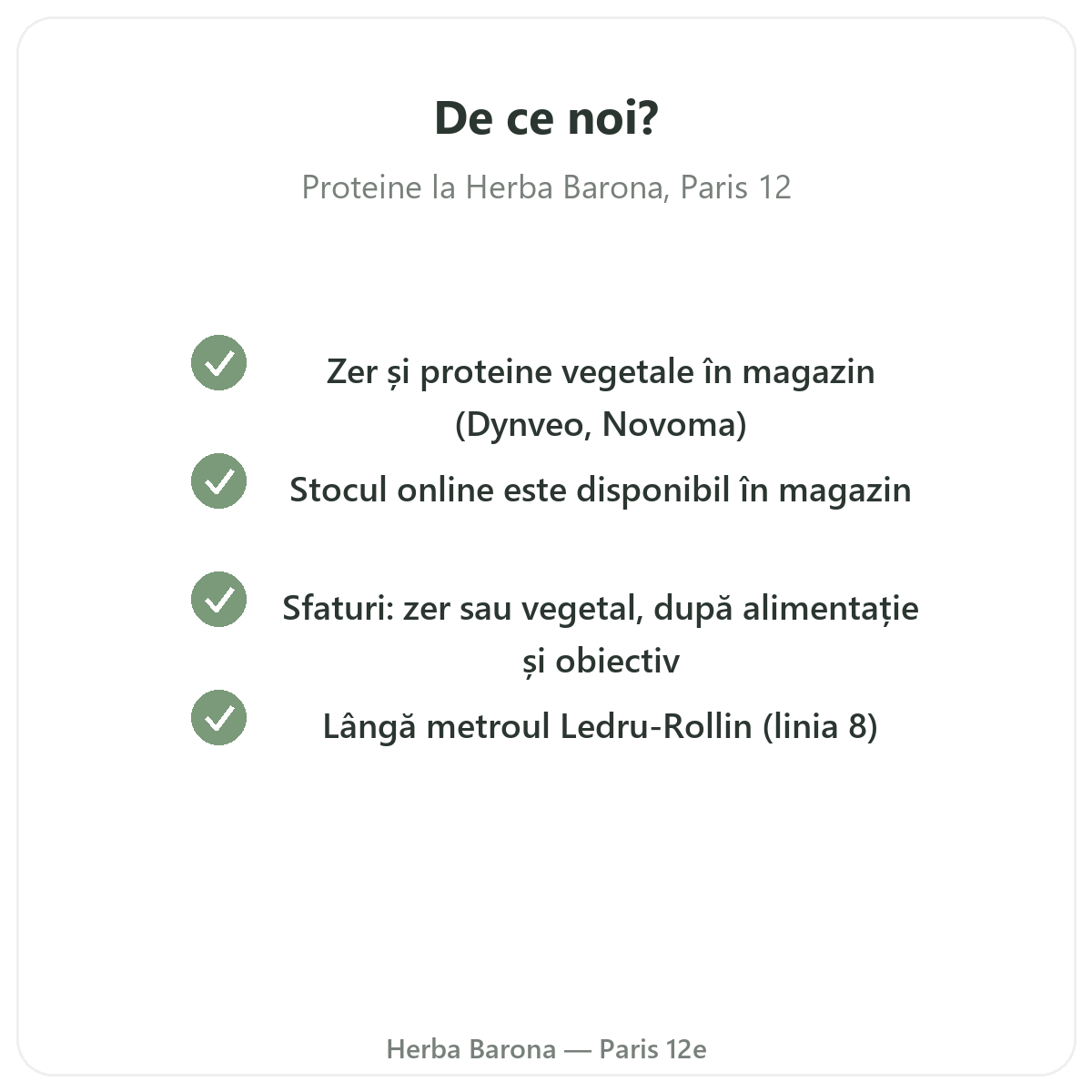 De ce să cumpărați Proteine whey vegetale Paris la Paris de la Herba Barona Paris 12e