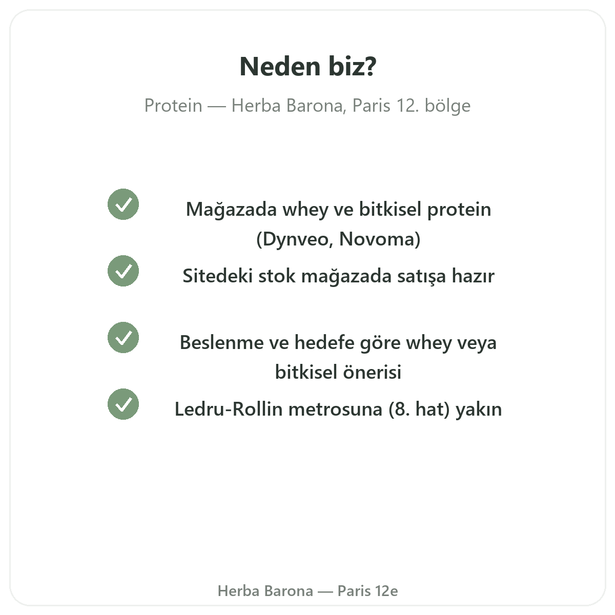 Paris’te proteinler neden Herba Barona’dan alınmalı
