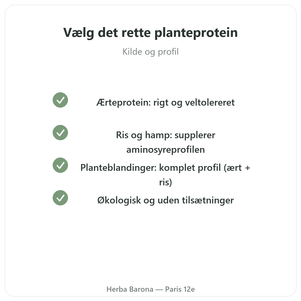 Vegetabilske proteiner Paris - kvalitetsløfter hos Herba Barona Paris 12