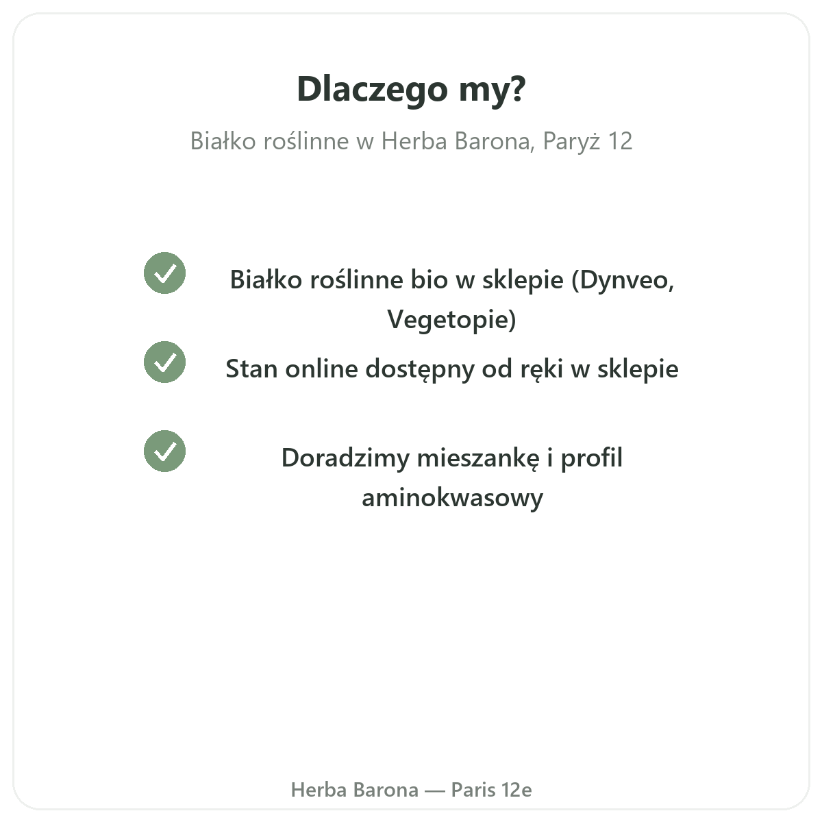 Dlaczego kupić białka roślinne w Herba Barona - wysyłka do Polski