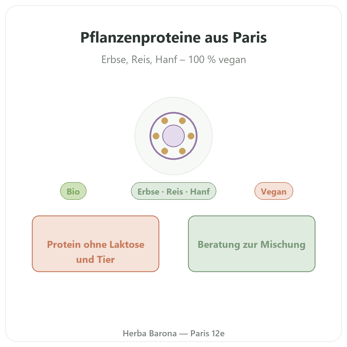 Pflanzenproteine Paris - Vorstellung der Marke bei Herba Barona Paris 12