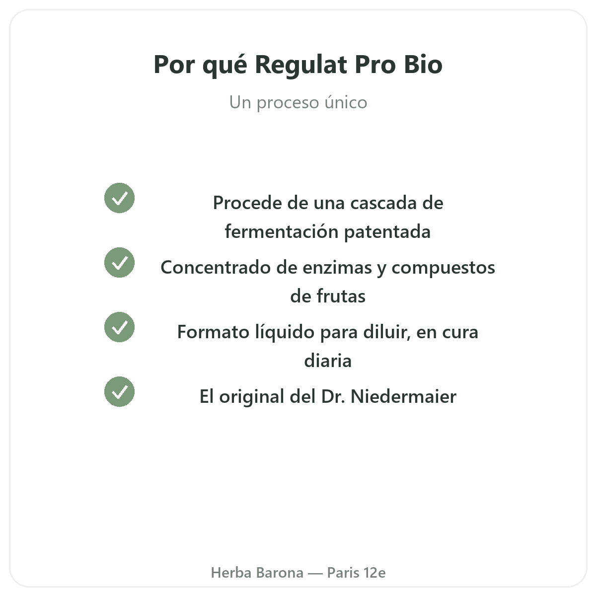Regulat Pro Bio París - compromisos de calidad en Herba Barona París 12e