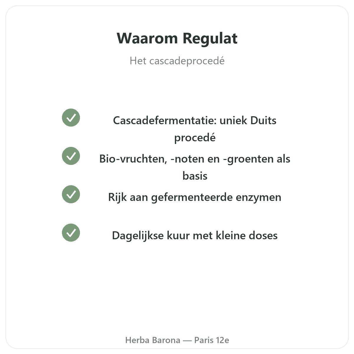 Regulat Pro Bio Parijs - kwaliteitsbeloften bij Herba Barona Parijs