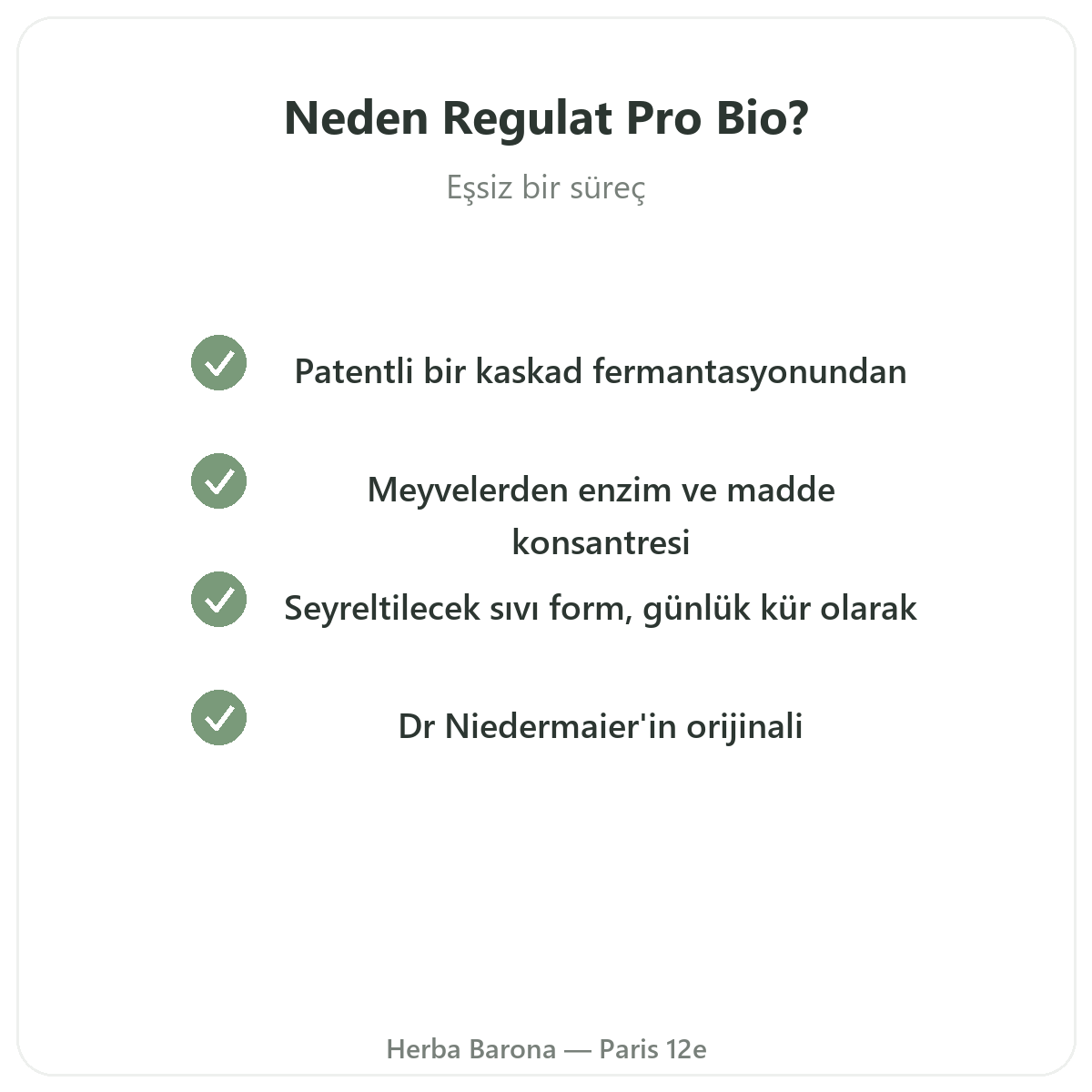 Paris Regulat Pro Bio — kalite taahhütleri, Herba Barona Paris 12. bölge