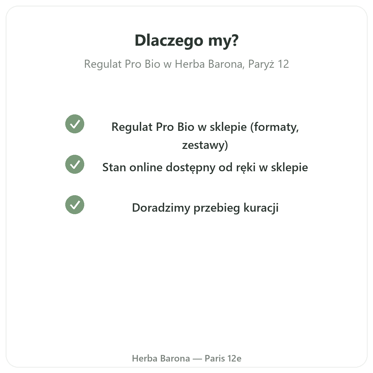 Dlaczego zamówić Regulat Pro Bio z wysyłką do Polski w Herba Barona