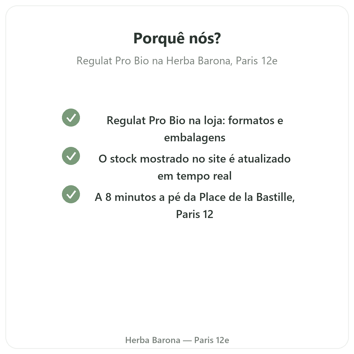 Porquê comprar Regulat Pro Bio Paris em Paris na Herba Barona Paris 12e