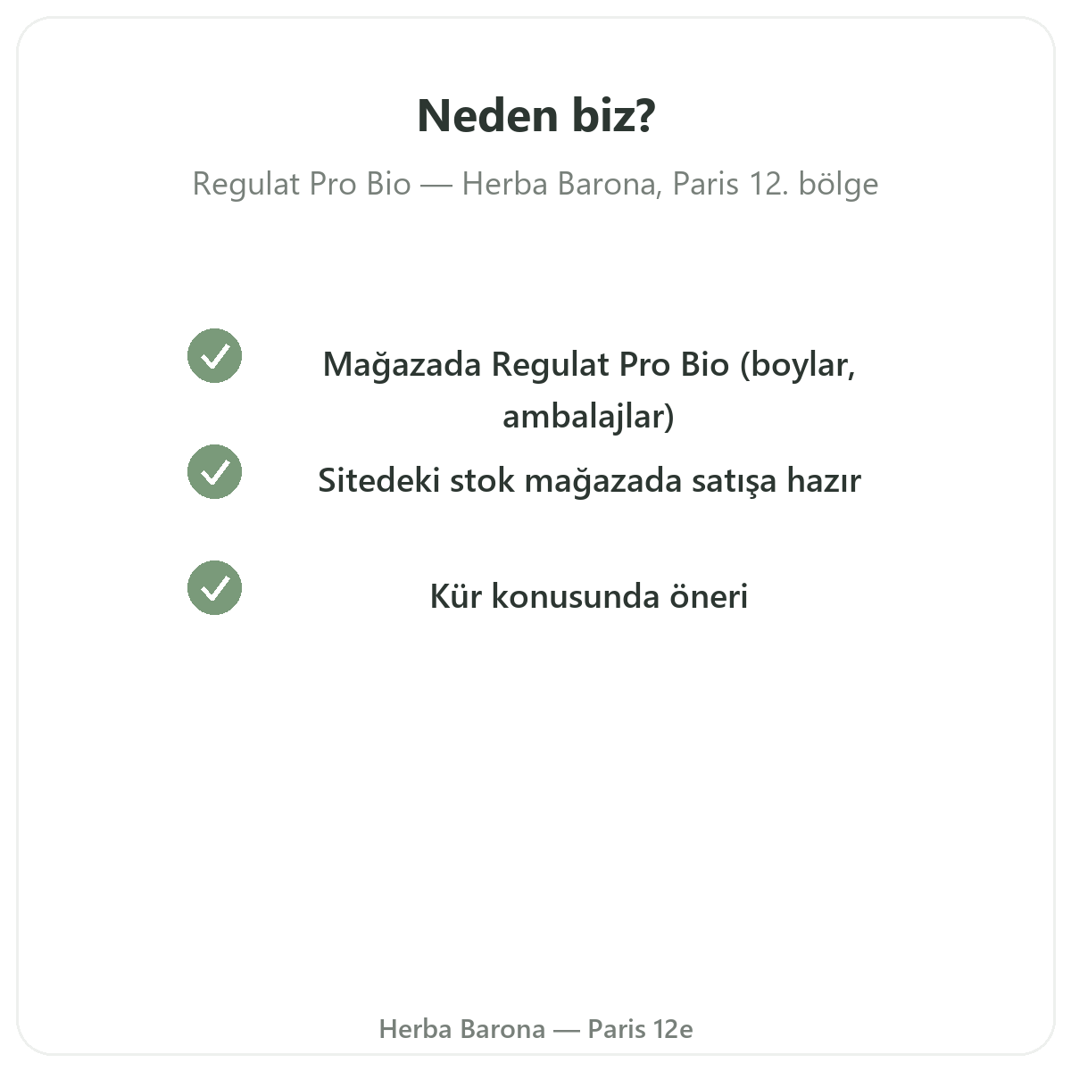 Paris’te Regulat Pro Bio neden Herba Barona’dan alınmalı