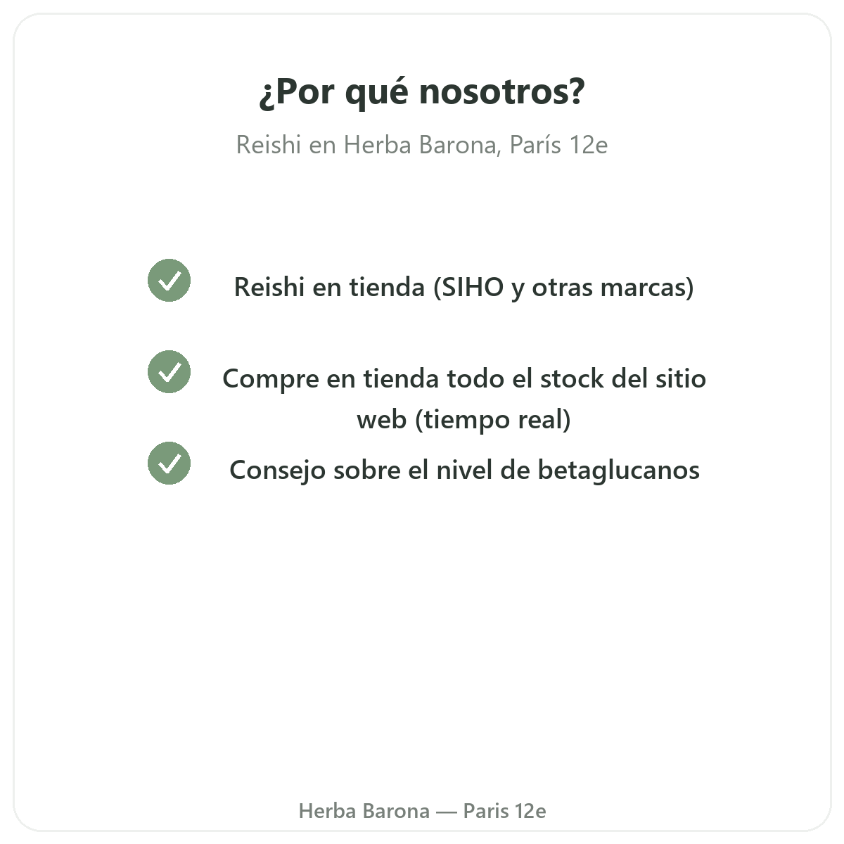 Por qué comprar Reishi en París en Herba Barona París 12e