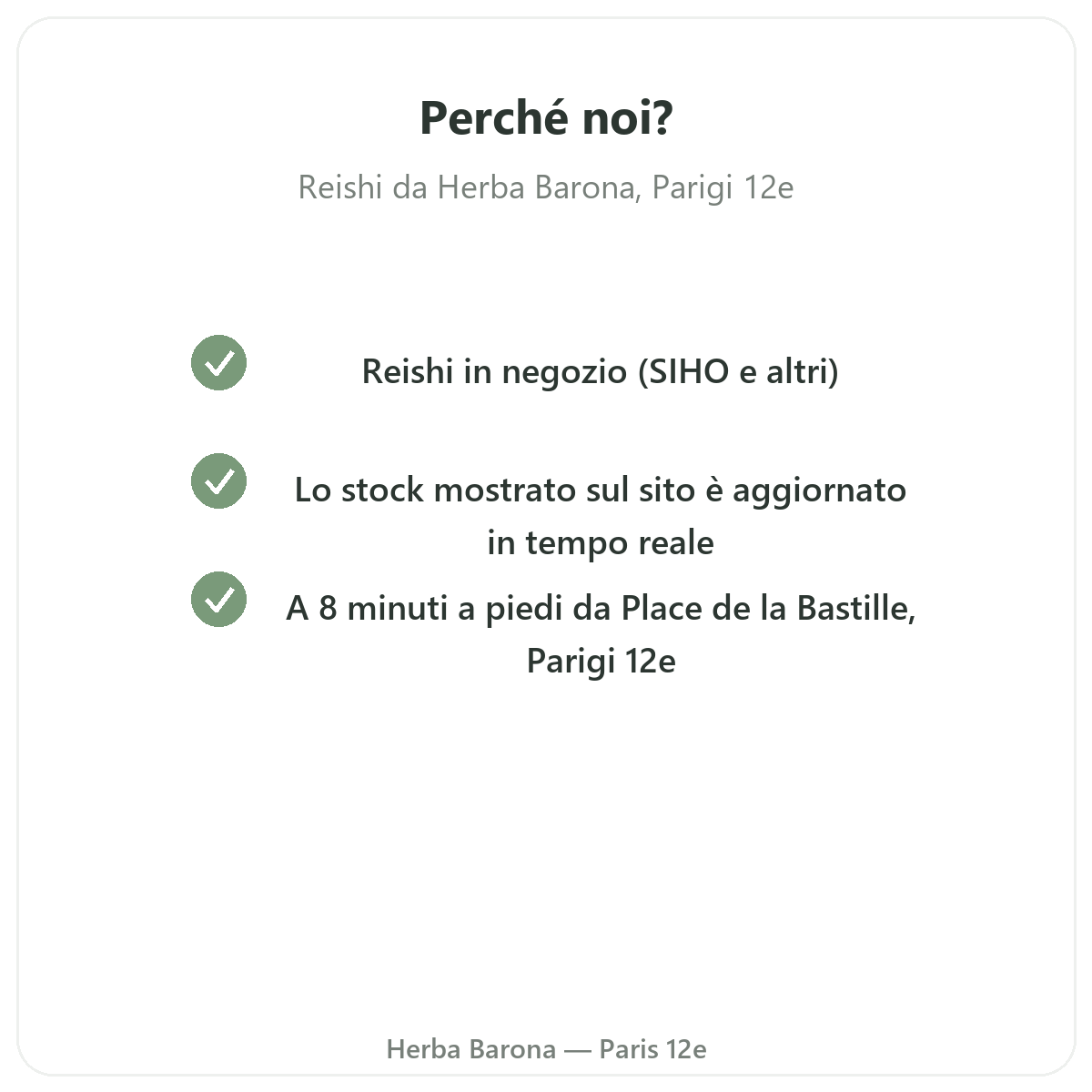 Perche acquistare Reishi a Parigi da Herba Barona Parigi 12e