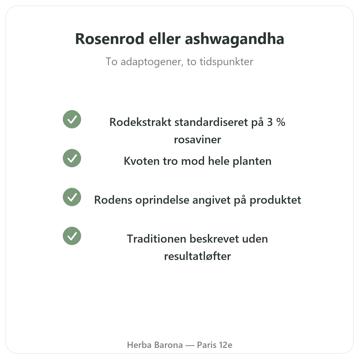 Rhodiola - vigtige aktive stoffer hos Herba Barona Paris 12