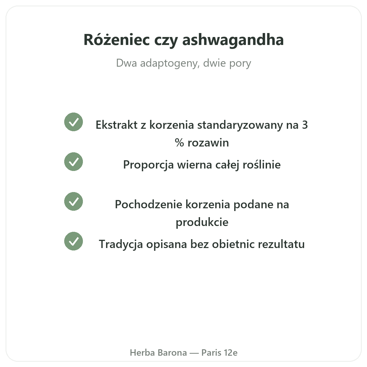 Rhodiola - kluczowe składniki aktywne, Herba Barona
